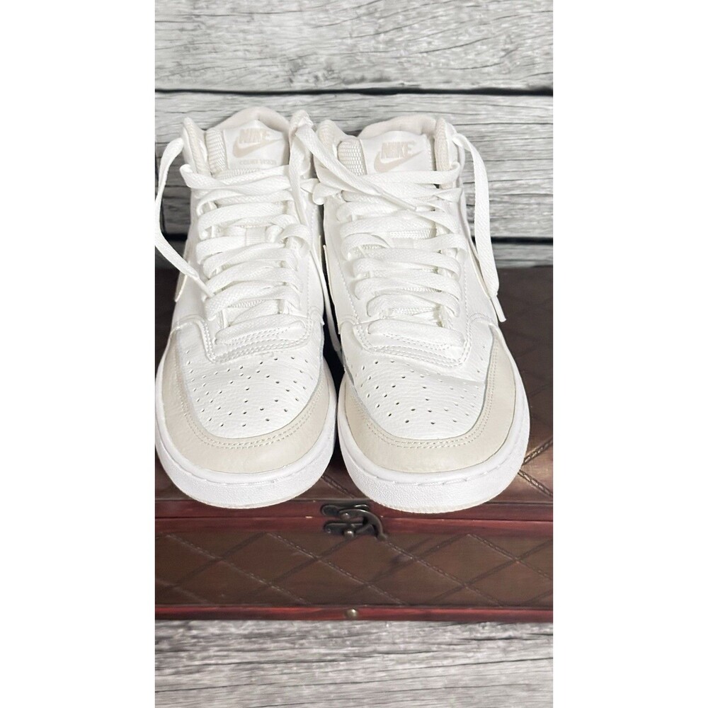 Size 8 - Nike Court Vision Mid White Light Orewood Brown W - Picture 3 of 7